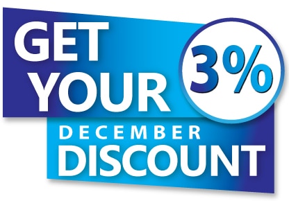 Get Your 3% December Discount