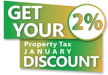 Get your 2% property tax january discount Get your 2% property tax january discount